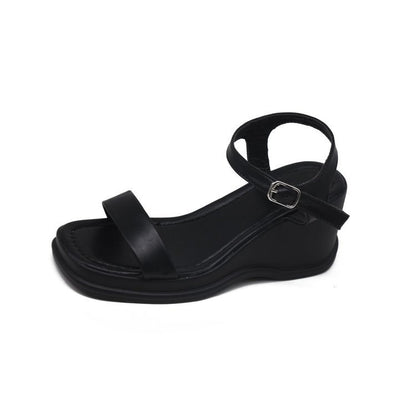 Platform Wedge Sandals Women's Shoes Square Toe Open Toe
