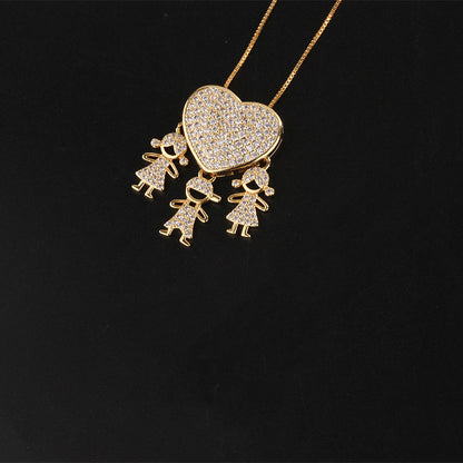 Fashion Jewelry Necklace Female Creative Micro-inlaid Zircon For Boys And Girls