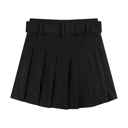 Corduroy Half Women's Autumn A-line Half Skirt Pleated Skirt