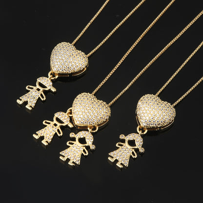 Fashion Jewelry Necklace Female Creative Micro-inlaid Zircon For Boys And Girls