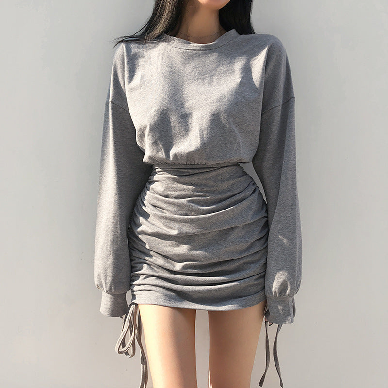 Fashion American Athleisure Pullover Sweater Dress