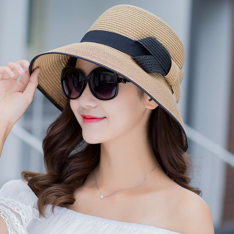 Korean Style Hat Women's Spring Summer Sun Hat Foldable