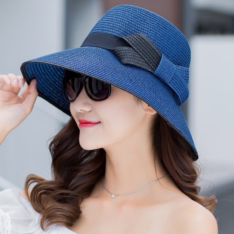 Korean Style Hat Women's Spring Summer Sun Hat Foldable